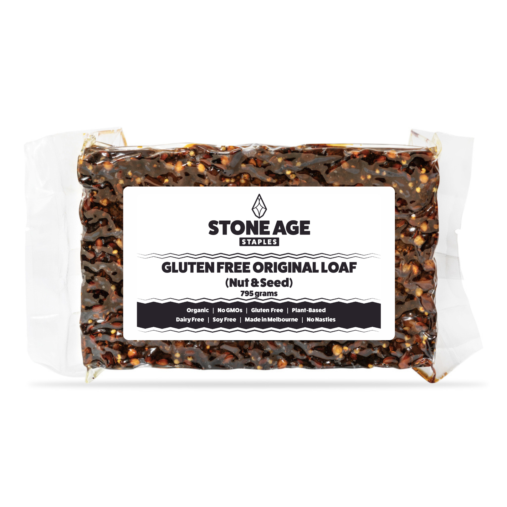 Product shot of Stone Age Staples Gluten-Free Original Loaf on a white background
